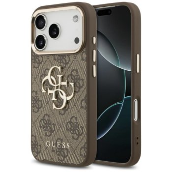 Guess 4G Big 4G Classic Logo Phone Case Cover iPhone 17 Pro - Brown and Gold