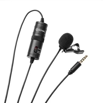 Piespraužamais mikrofons BOYA BY-M1, 6 m kabelis, melns