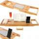 Ruhhy Bambusa vannas plaukts, izvelkams (75-112 cm)