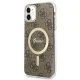 Apple iPhone 11 6.1\'\' Guess 4G Print MagSafe Case Cover (GUBPN61H4EACSW) + Charger, Brown | Чехол Кейс...