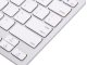 Bezvadu Bluetooth klaviatūra PC, iPad, Mac, zema profila, balta