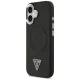 Guess iPhone 17 vāciņš PU Leather Case Triangle Logo MagSafe, melns
