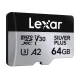 Atmiņas karte Lexar High-Performance Silver Plus microSDXC 64GB ar adapteri (LMSSIPL064G-BNANG)