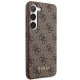 Чехол Guess для Samsung Galaxy S24 Plus 4G Metal Gold Logo, коричневый