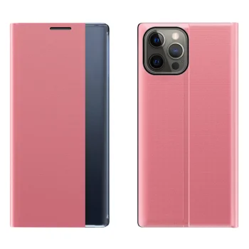 Чехол-книжка Sleep Case для iPhone 13 Pro Max с умным окном, розовый