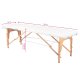 Folding massage table WOOD COMFORT 2 sections, white