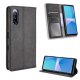 Sony Xperia 10 III / 10 III Lite Vintage Style Magnetic Leather Wallet Case Cover, Black | Чехол для...