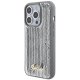 Guess iPhone 15 Pro Max Case Sequin Script Metal, Silver