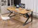 Computer office desk with shelf, 100x60 cm, brown