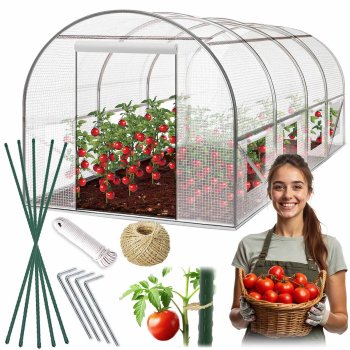 Садовый тоннель 2,5 x 4 м (10 м2) белый Plonos