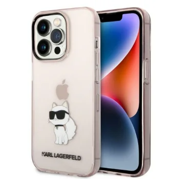 Чехол Karl Lagerfeld Ikonik Choupette для iPhone 14 Pro, розовый