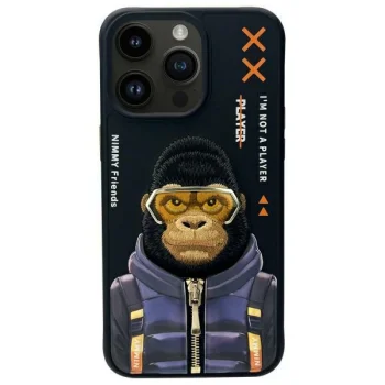 Nimmy Cool&Cute 2.0 Monkey vāciņš Apple iPhone 15 Pro Max, Melns