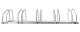Velosipēdu statīvs 5 vietām, metāla, grīdas un sienas montāžai