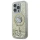 Hello Kitty iPhone 16 Pro Max vāciņš Liquid Glitter Fever MagSafe, zelta