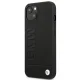 BMW iPhone 14 Plus vāciņš Leather Stamp, melns