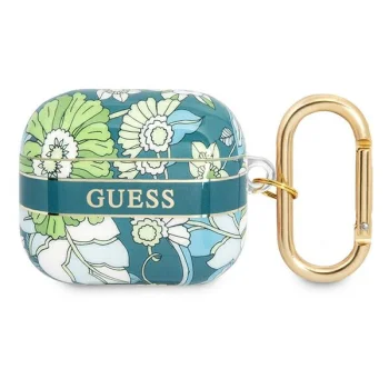 Guess AirPods 3 vāciņš Flower Strap Collection Zaļš