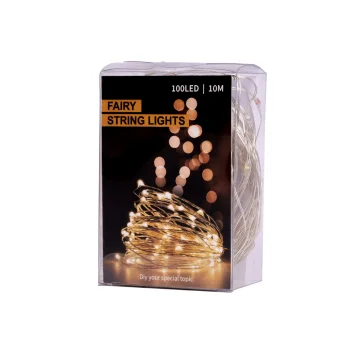 LED dekoratīvā virtene uz stieples 10m 100 LED, auksti balta