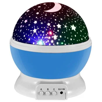 Ночная лампа проектор, Синий | Dream Rotating Night Star Projection Lamp, Blue
