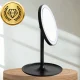 Круглое косметическое зеркало Bakalu с LED-подсветкой, черное