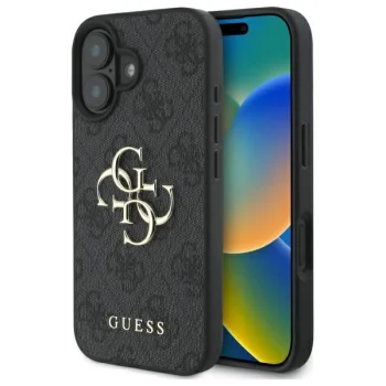 Guess GUHCP16M4GMGGR iPhone 16 Plus 6.7" melns/ melns cietais futrālis 4G Big Logo | black/black hardcase