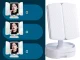 Складное косметическое LED-зеркало с увеличением 2x 3x