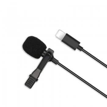 XO Jack to Apple iPhone Lightning Lavalier Wired Condenser Recording Microphone, 2m | Mikrofons Datoram Telefonam Kamerai