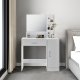 Moderns tualetes galdiņš ar spoguli un atvilktni ModernHome, balts