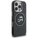Karl Lagerfeld IML Glitter Karl & Choupette MagSafe vāciņš iPhone 16 Pro Max, Melns