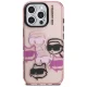 Чехол Karl Lagerfeld IML Multi K&C Head Pattern для iPhone 16 Pro Max, розовый