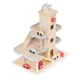 Деревянный гараж-парковка Ecotoys W04B047B с лифтом и машинками
