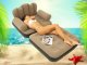 2-in-1 Inflatable Pull-Out Sofa Bed Air Lounger Chair with Backrest and Armrests, brown