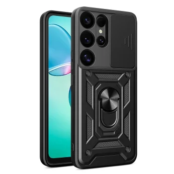 Samsung Galaxy S25 Ultra ( SM-S938 ) Armor Guard TPU Hybrid Camshield Case Cover, Black | Telefona Vāciņš Maciņš...