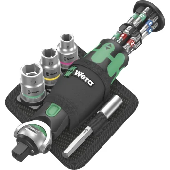 Ratchet and Bit Socket Set Wera 8009 Zyklop Pocket Set 2, 18 Pieces