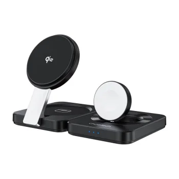 Складная магнитная зарядка 3-в-1 Choetech Qi2 для iPhone, Apple Watch и AirPods
