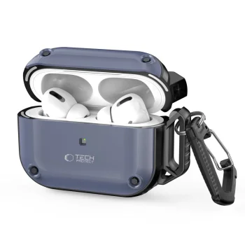 Чехол Tech-Protect Rough Hook для Apple AirPods Pro 1 / 2 с карабином, синий