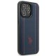 Apple iPhone 14 Pro 6.1\'\' US Polo Leather Stitch Case Cover (USHCP14LPFAV), Navy