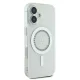 Чехол Guess IML Rhinestones MagSafe для iPhone 16, белый