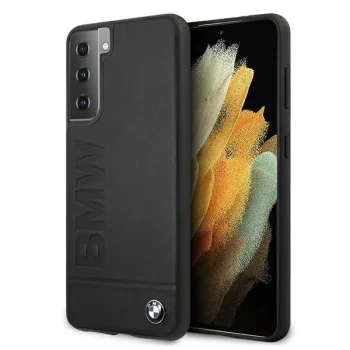 Чехол BMW для Samsung Galaxy S21+ Signature Logo Imprint, черный
