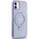Guess iPhone 11 / XR Case Ring Stand Script Glitter MagSafe, Purple