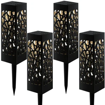 Decorative Garden Solar Lights with Twilight Sensor, 4 pcs