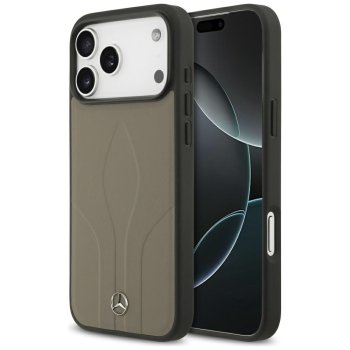 Mercedes iPhone 17 Pro Max vāciņš Leather The Move MagSafe, bēšs