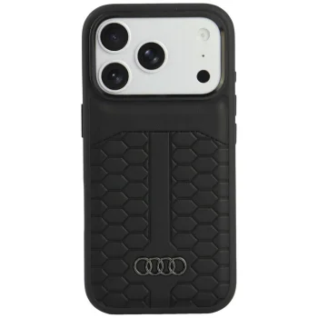 Vāciņš iPhone 18 Pro / 17 Pro Audi Leather Case MagSafe, ādas, melns