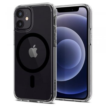 Apple iPhone 12 / 12 Pro 6.1" Spigen Ultra Hybrid Mag Magsafe Case Cover, Black | Telefona Vāciņš Maciņš Maks...