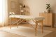 ModernHome 2-Section Wooden Portable Massage Table with Carrying Case
