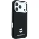 Karl Lagerfeld Grained Choupette Head Metal MagSafe vāciņš priekš iPhone 17 Pro Max / 18 Pro Max, melns