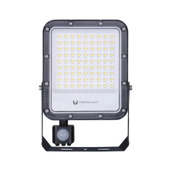 LED prožektors ar PIR sensoru PROXIM+ 50W 6500K 7500lm Forever Light, melns