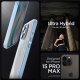 Spigen iPhone 15 Pro Max Case Crystal Hybrid, Clear Blue