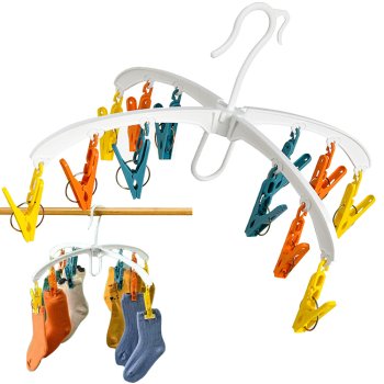 Dryer for socks underwear clothes hanger hanging 12x clip set