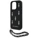 Чехол Karl Lagerfeld Saffiano Crystals w/Chain для iPhone 16 Pro, Черный