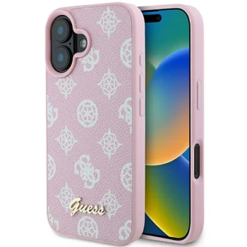 Apple iPhone 16 Plus 6.7'' Guess Peony Script Logo MagSafe Case Cover, Pink | Telefona Vāciņš Maciņš Apvalks...